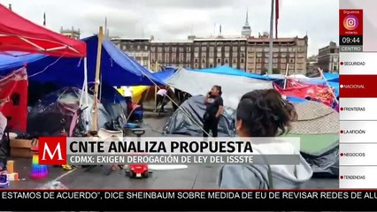 Dirigentes de la CNTE analizan la nueva propuesta del Gobierno Federal en busca de acuerdos.
