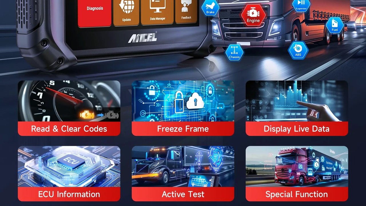 ANCEL V5 HD Heavy Duty Truck Diagnostic Tools