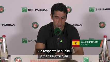 Roland-Garros - Munar : "Un manque total de respect"