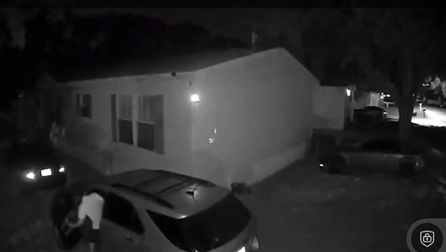 Terrifying moment man forces ex into truck of car after stalking her with tracking device