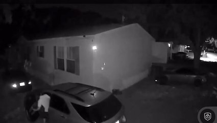 Terrifying moment man forces ex into truck of car after stalking her with tracking device