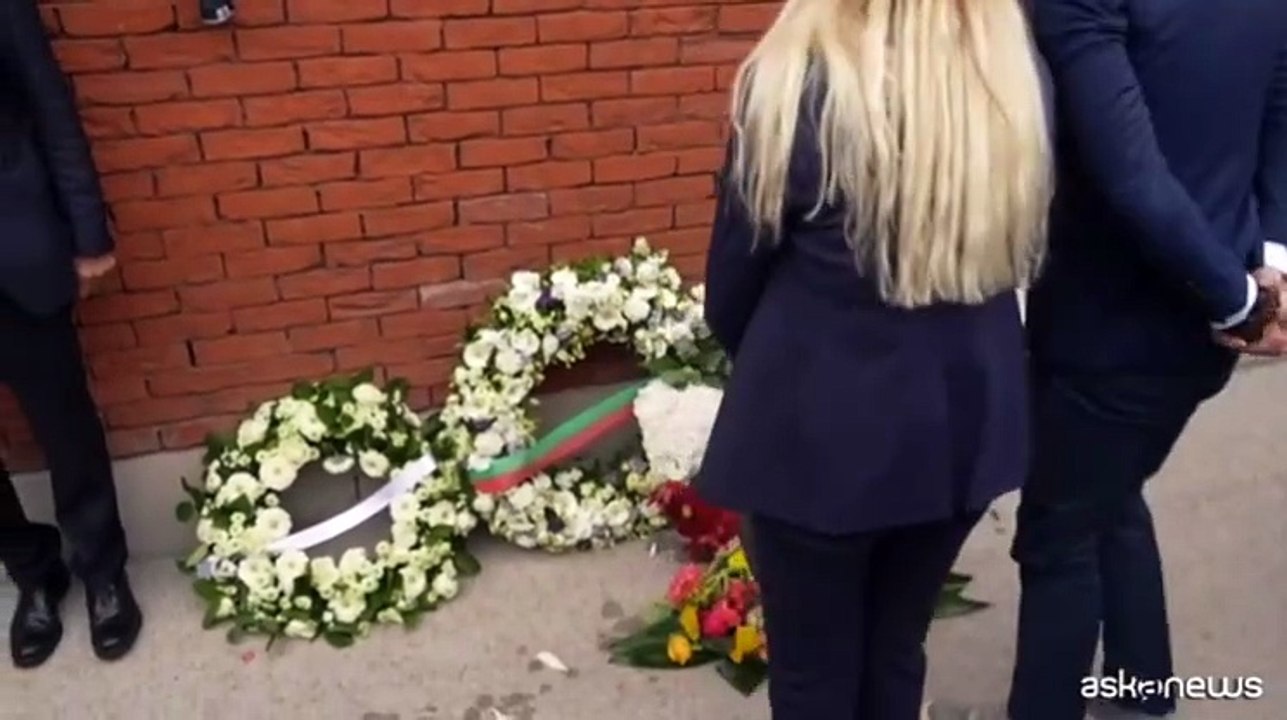 Cerimonia per commemorare i 40 anni dalla strage dell'Heysel