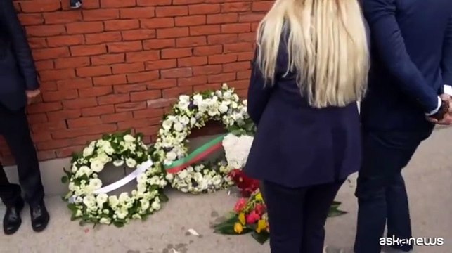 Cerimonia per commemorare i 40 anni dalla strage dell'Heysel