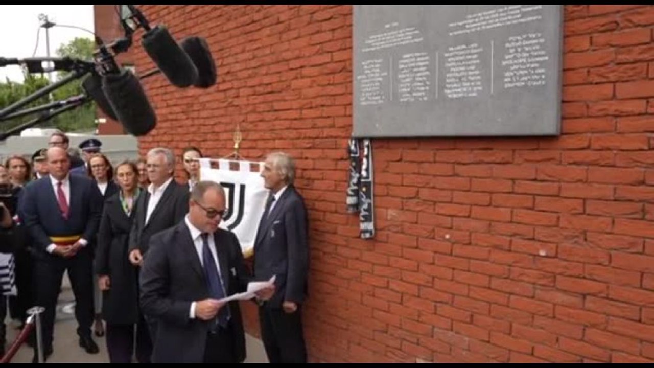 Cerimonia per commemorare i 40 anni dalla strage dell'Heysel