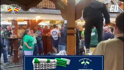 ¡La afición del Betis sigue haciéndose notar en Breslavia tras perder la Final!
