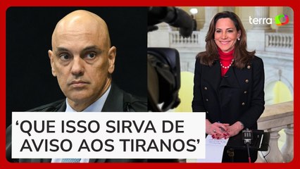 Deputada dos EUA manda 'aviso' a Alexandre de Moraes após restrição de vistos a autoridades