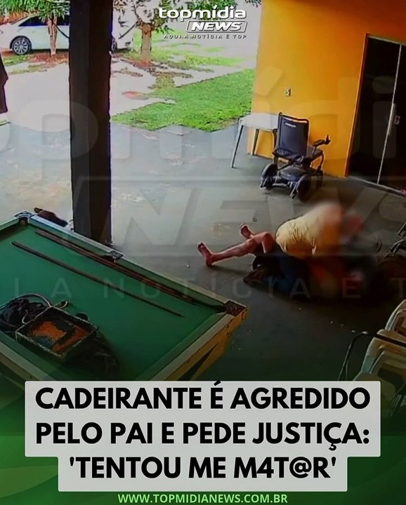 Vídeo mostra pai agredindo filho cadeirante