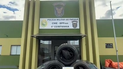 BPFron apreende veículo com pneus contrabandeados em Cidade Gaúcha
