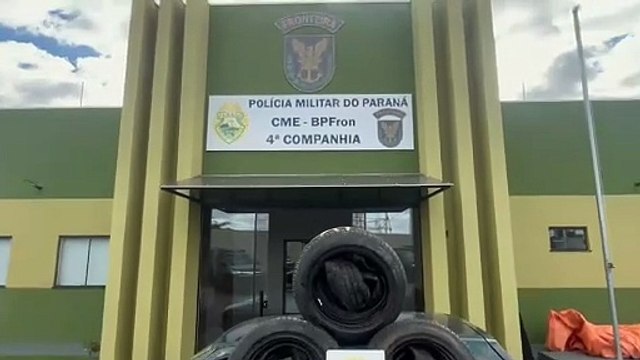 BPFron apreende veículo com pneus contrabandeados em Cidade Gaúcha