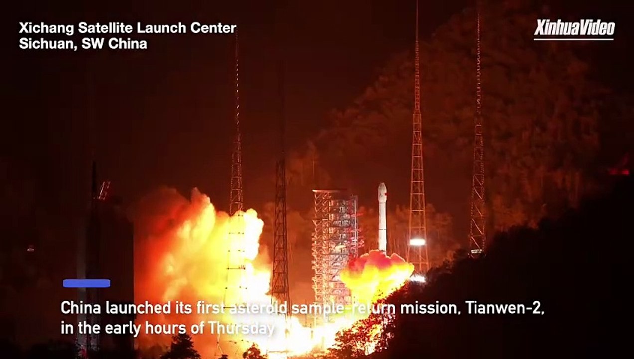 China lanzó en la madrugada del jueves su primera misión de retorno de muestras de asteroides, Tianwen-2