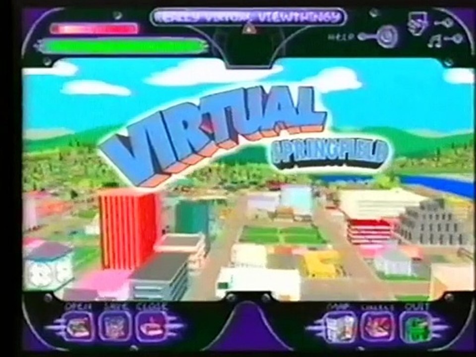 Simpsons Virtual Springfield and Cartoon Studio Commercial VHS