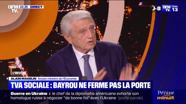 Je combats la TVA sociale, parce que c'est une arnaque depuis des années , explique Alain Madelin, ancien ministre