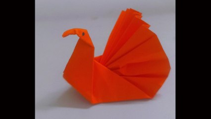 How to Make a Turkey Origami | Paper Turkey Folding Tutorial (Version 1)