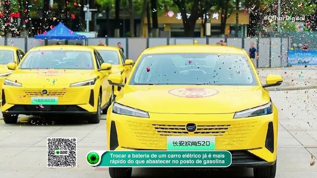 Trocar a bateria de um carro elétrico já é mais rápido do que abastecer no posto de gasolina