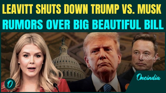Leavitt ROASTS Reporter Over Musk Trump Team Exit; Shuts Down Trump vs. Musk Rumors Over Trade Bill