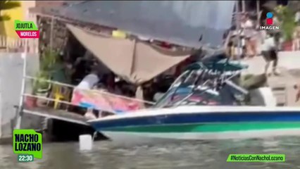 Un muelle se desplomó con todo y personas en el Lago de Tequesquitengo