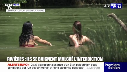 Dans la région de Toulouse, ils sont de plus en plus nombreux à se baigner dans les rivières malgré les interdictions