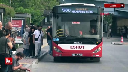 İzmir'de grevin ikinci günü: Duraklarda yine yoğunluk oluştu