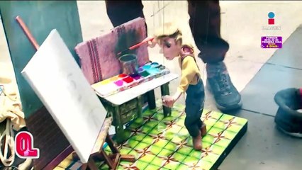 Eduardo Iniesta conoció a un titiritero que pinta a través de una marioneta