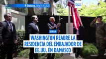 EE.UU. iza su bandera en Damasco por primera vez desde 2012 tras la firma de un acuerdo energético
