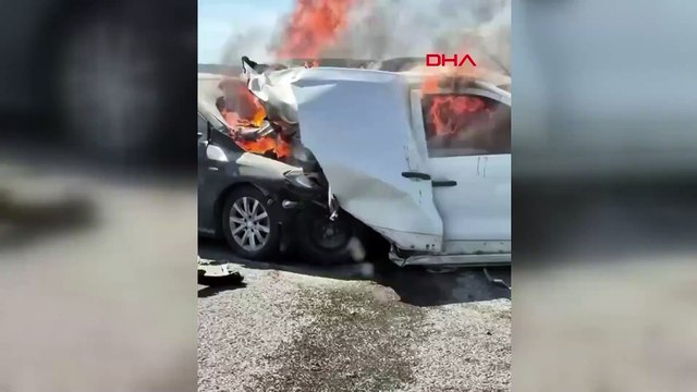 SON DAKİKA... Kuzey Marmara Otoyolu'nda zincirleme kaza: 2 araç alev aldı!