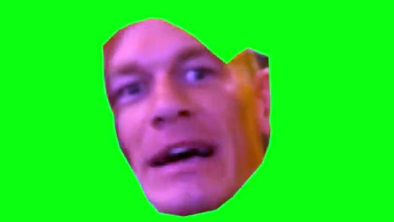 John cena in green screen