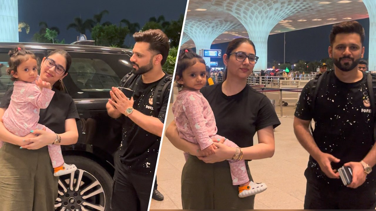 Mumbai Airport Diaries: Disha Parmar & Rahul Vaidya Get Clicked With Their Cute Little Daughter