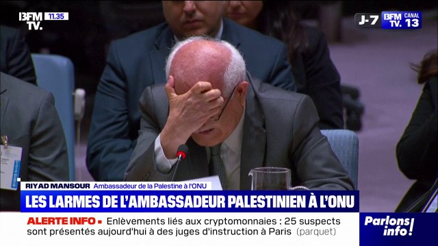 C'est insupportable : les larmes de l'ambassadeur de la Palestine à l'ONU en décrivant la mort des enfants à Gaza
