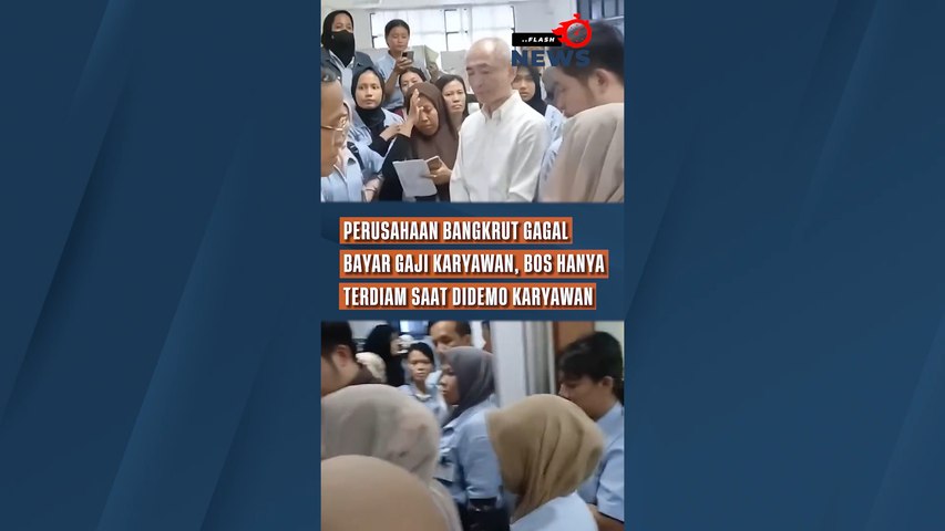 Perusahaan Bangkrut Gagal Bayar Gaji Karyawan, Bos hanya Terdiam Saat Didemo Karyawan