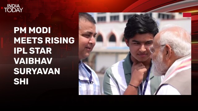 PM Modi meets young IPL sensation Vaibhav Suryavanshi in Patna