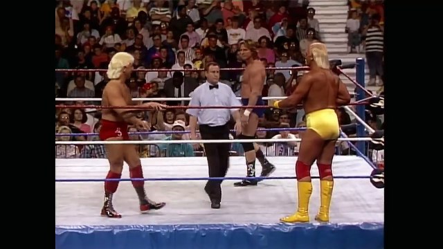 FULL MATCH_ Hulk Hogan _ “Rowdy” Roddy Piper vs. Ric Flair _ Sid Justice_ March 9, 1992