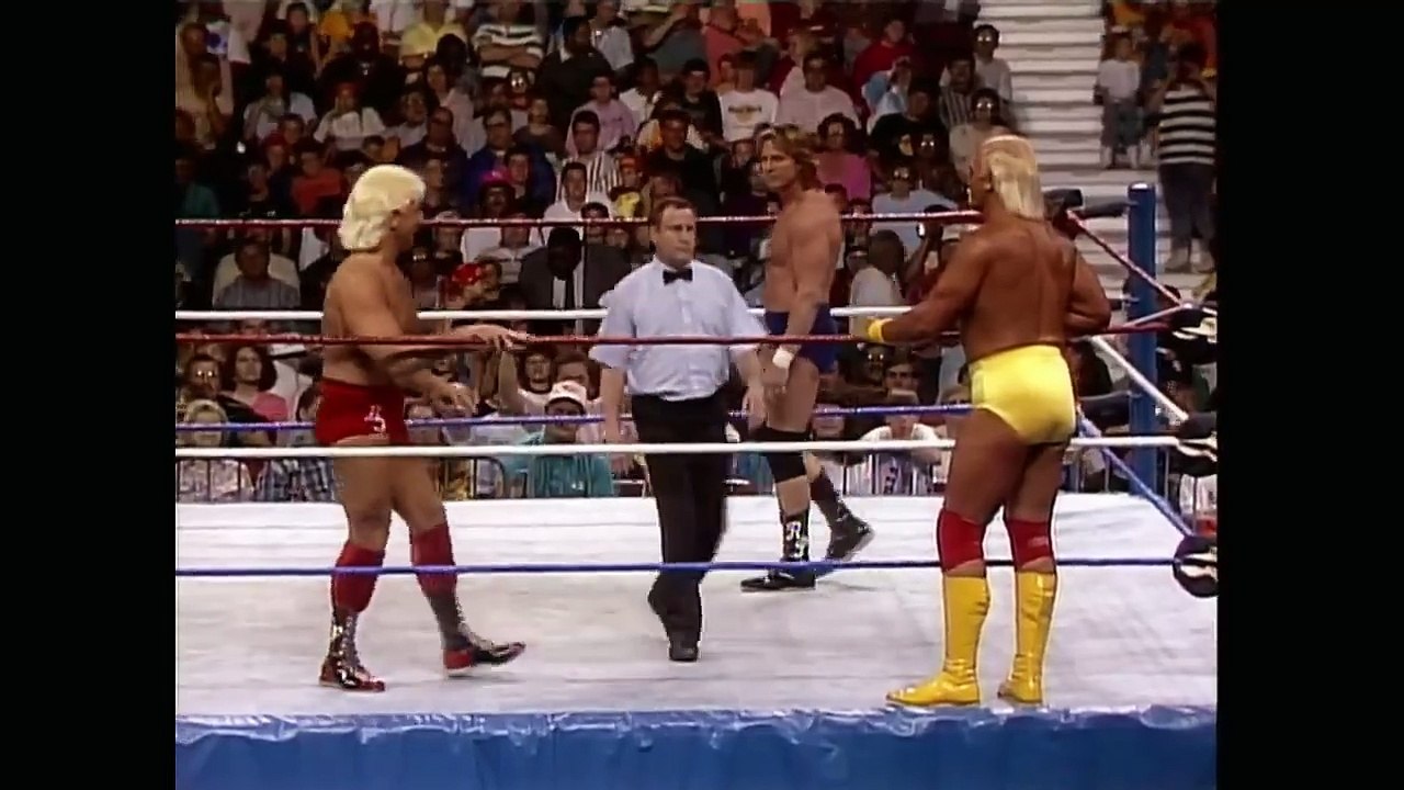 FULL MATCH_ Hulk Hogan _ “Rowdy” Roddy Piper vs. Ric Flair _ Sid Justice_ March 9, 1992
