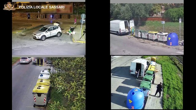 Sassari, le telecamere incastrano chi non rispetta le regole sui rifiuti: ecco le immagini