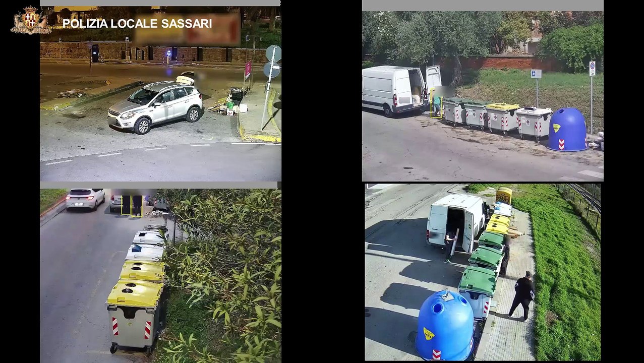 Sassari, le telecamere incastrano chi non rispetta le regole sui rifiuti: ecco le immagini