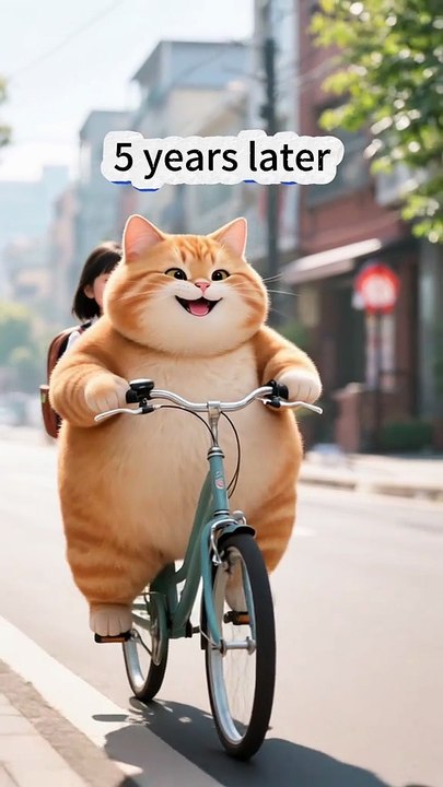Foody brown cat