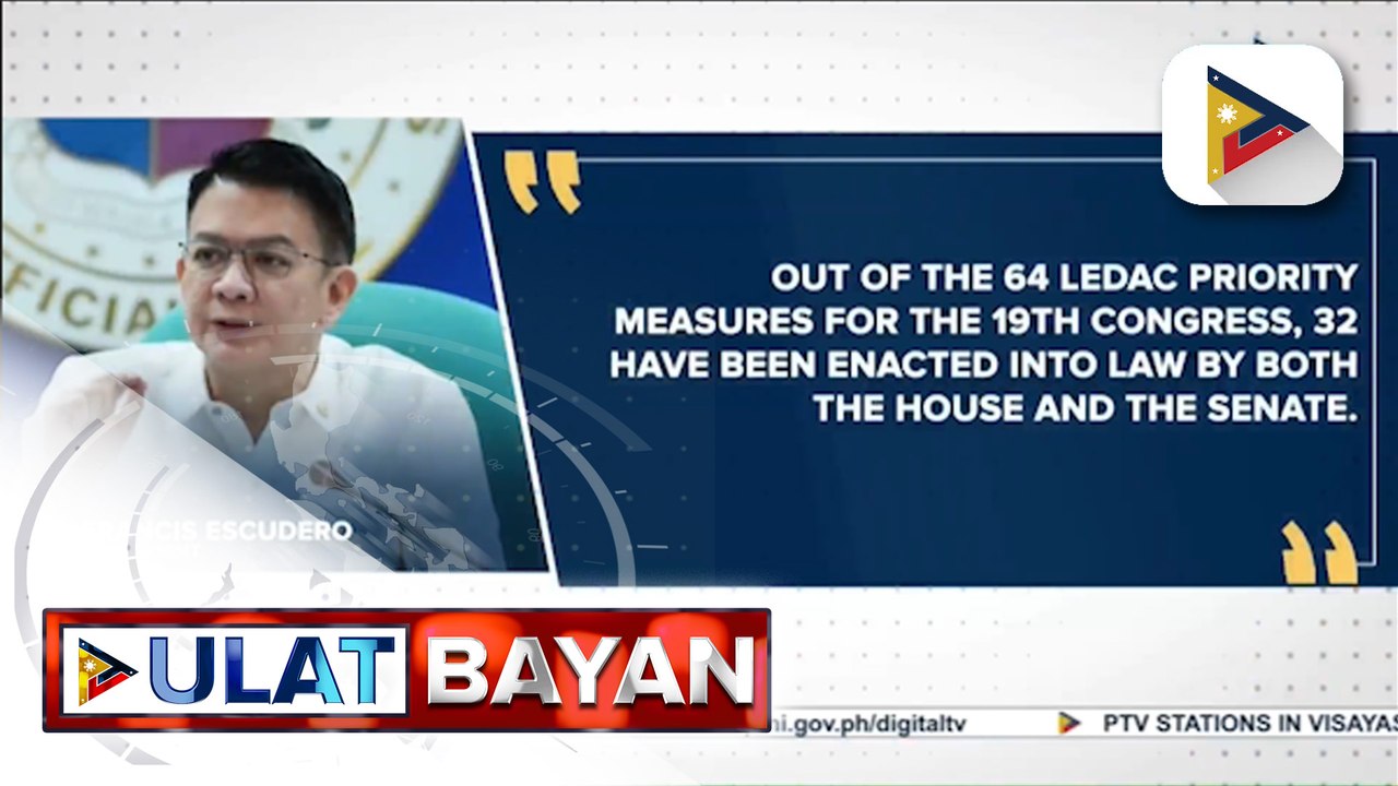 LEDAC, ibinidang kalahati na ng priority bills ng administrasyon ang naisabatas sa ilalim ng 19th Congress