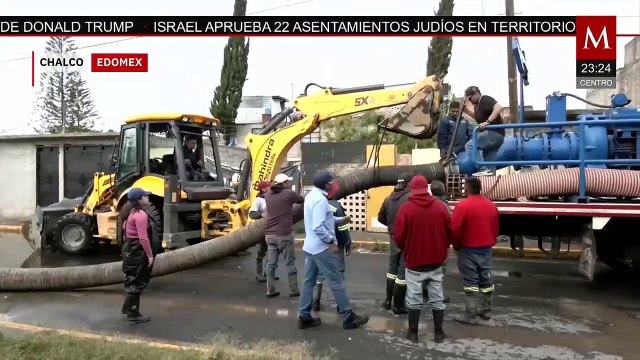 Lluvias dejan inundaciones en Chalco, Edomex; nivel del agua superó el metro de altura