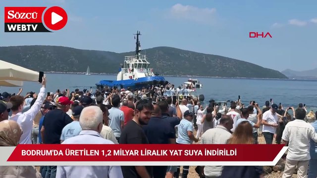 Bodrum'da üretilen 1,2 milyar liralık yat suya indirildi