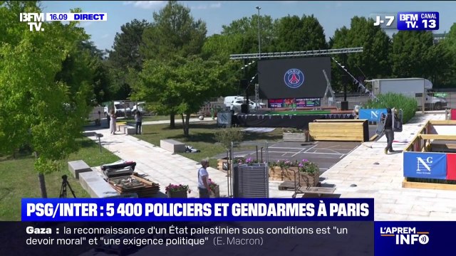On a fait le choix de limiter volontairement : à Noisy-le-Grand, la fan zone qui accueillera 5.000 personnes pour le match PSG/Inter se prépare