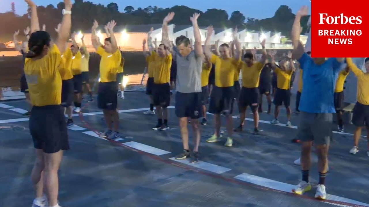 Secretary Of Defense Pete Hegseth Works Out With Troops In Singapore