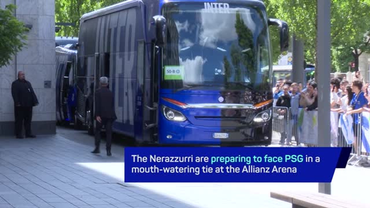 Inter receive hero's welcome in Munich ahead of UCL final