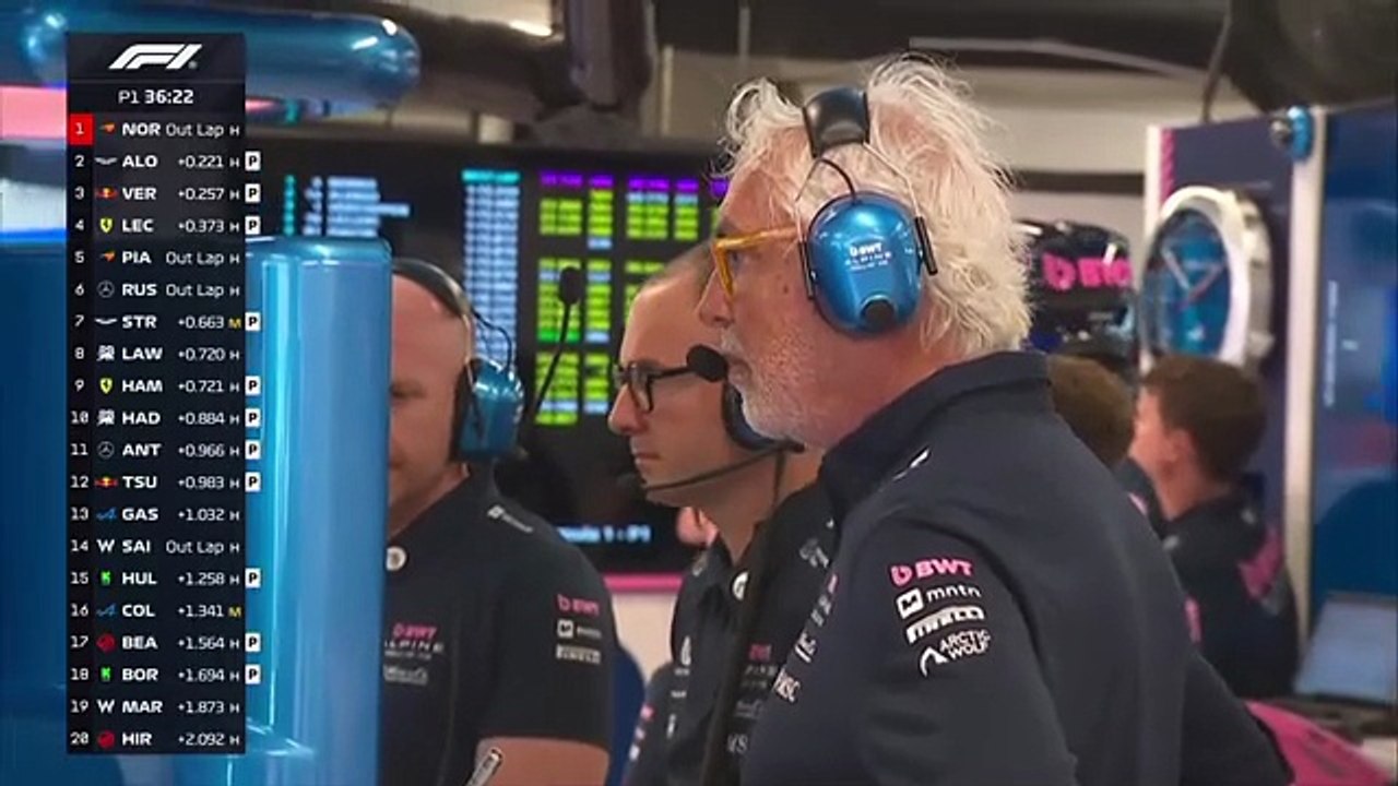 Colapinto con problemas técnicos en su primera practica en Barcelona