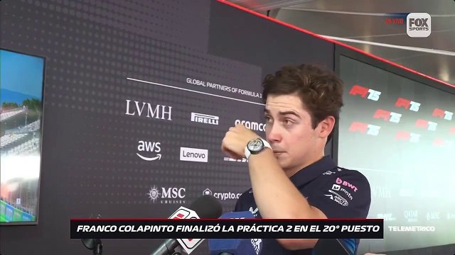 Franco Colapinto terminó último en la segunda práctica libre del Gran Premio de España