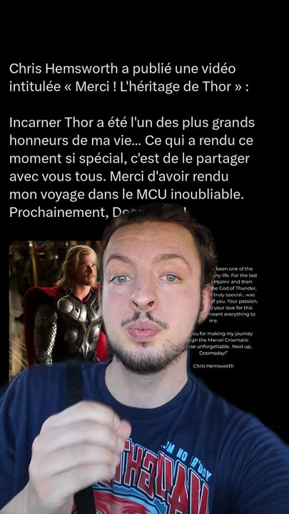 Bientôt la fin de Thor...