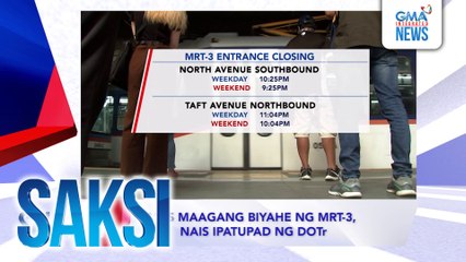 Saksi: (Recap) Mas maagang biyahe ng MRT-3, nais ipatupad ng DOTr (originally aired on May 28, 2025)