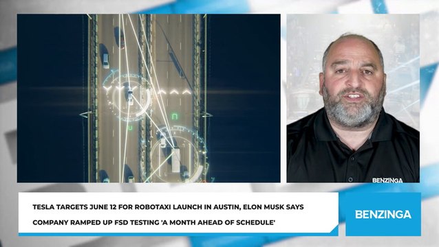 Tesla Targets June 12 For Robotaxi Launch In Austin, Elon Musk Says Company Ramped Up FSD Testing 'A Month Ahead Of Schedule'