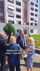 Lo Russo - L'inaugurazione, dopo i lavori di riqualificazione, dei Giardini Saint Bon (30.05.25)