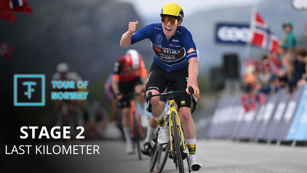 Cycling - Tour of Norway 2025 - Stage 2 Last Kilometer - Matthew Brennan vs the puncheurs on a steep climb !