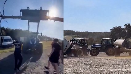 Une rave-party interrompue par des agriculteurs