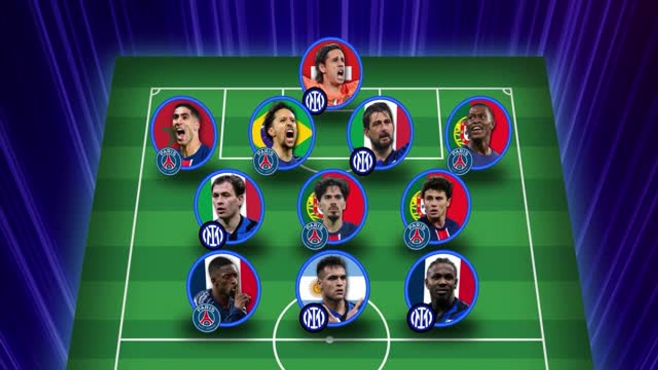 PSG v Inter - Champions League final combined XI